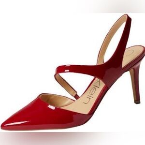Red Calvin Klein Slingback Heels